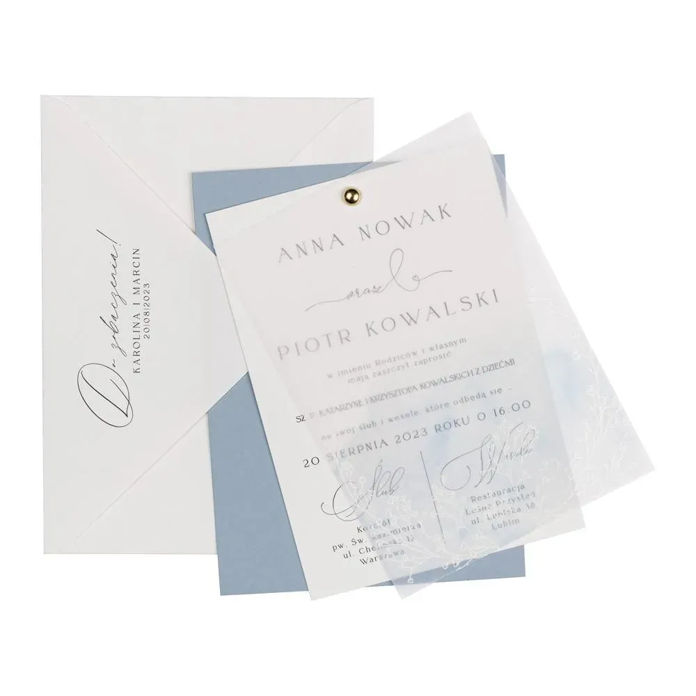 Minimalistyczne zaproszenia na ślub