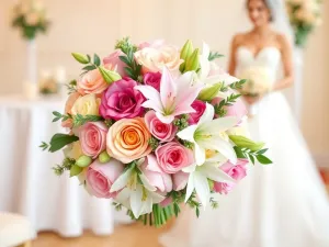 wiosenny bukiet ślubny