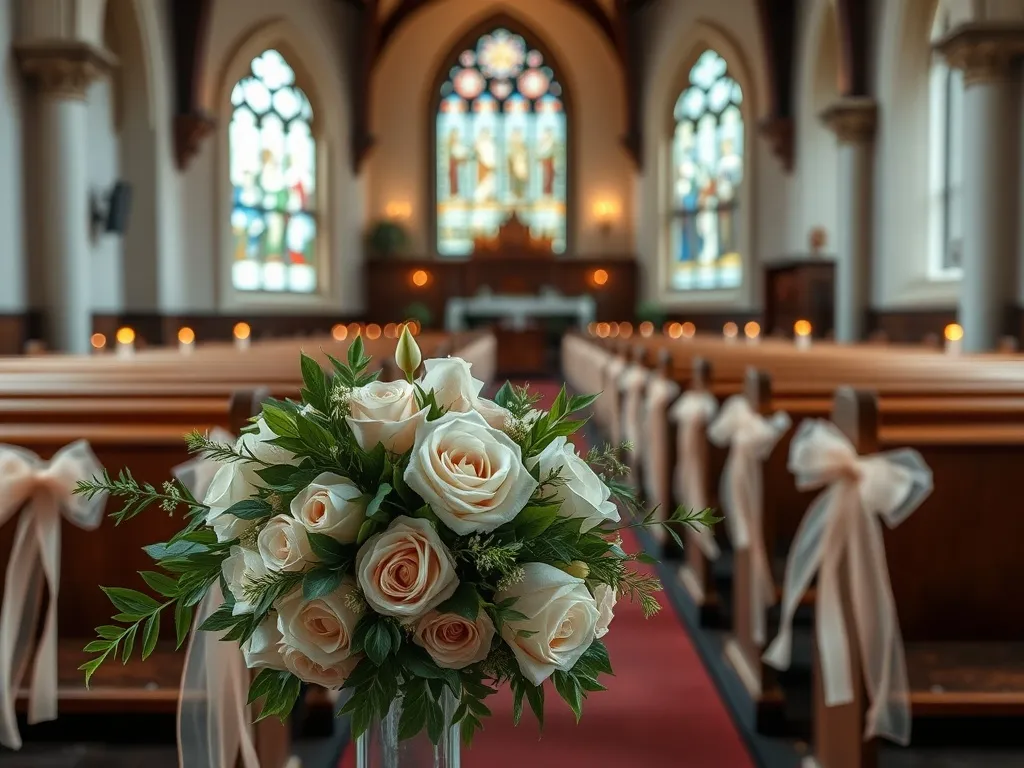 Wystrój kościoła na ślub – romantyczne i eleganckie dekoracje